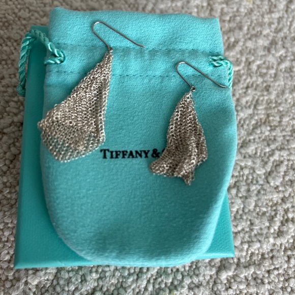Tiffany Elsa Peretti mesh scarf earrings - Picture 1 of 1